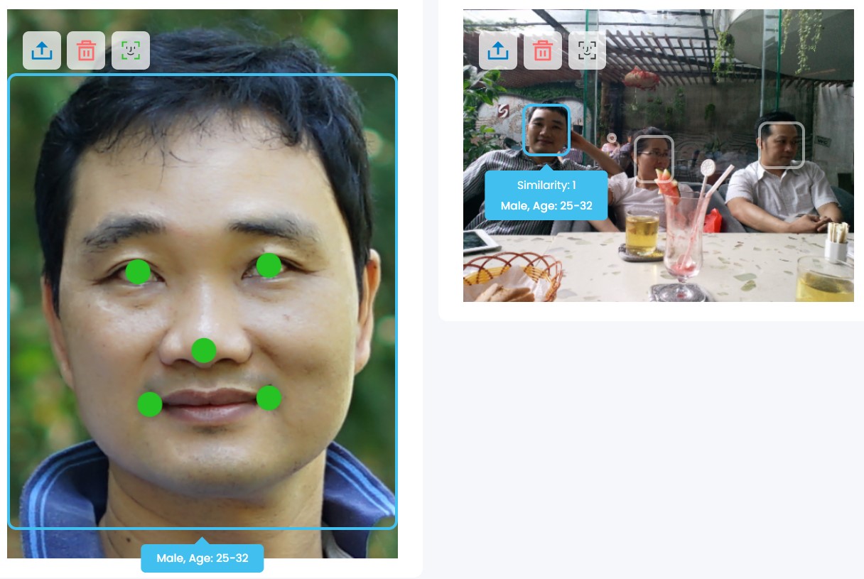 Phần mềm nhận diện khuôn mặt - trong cửa hàng